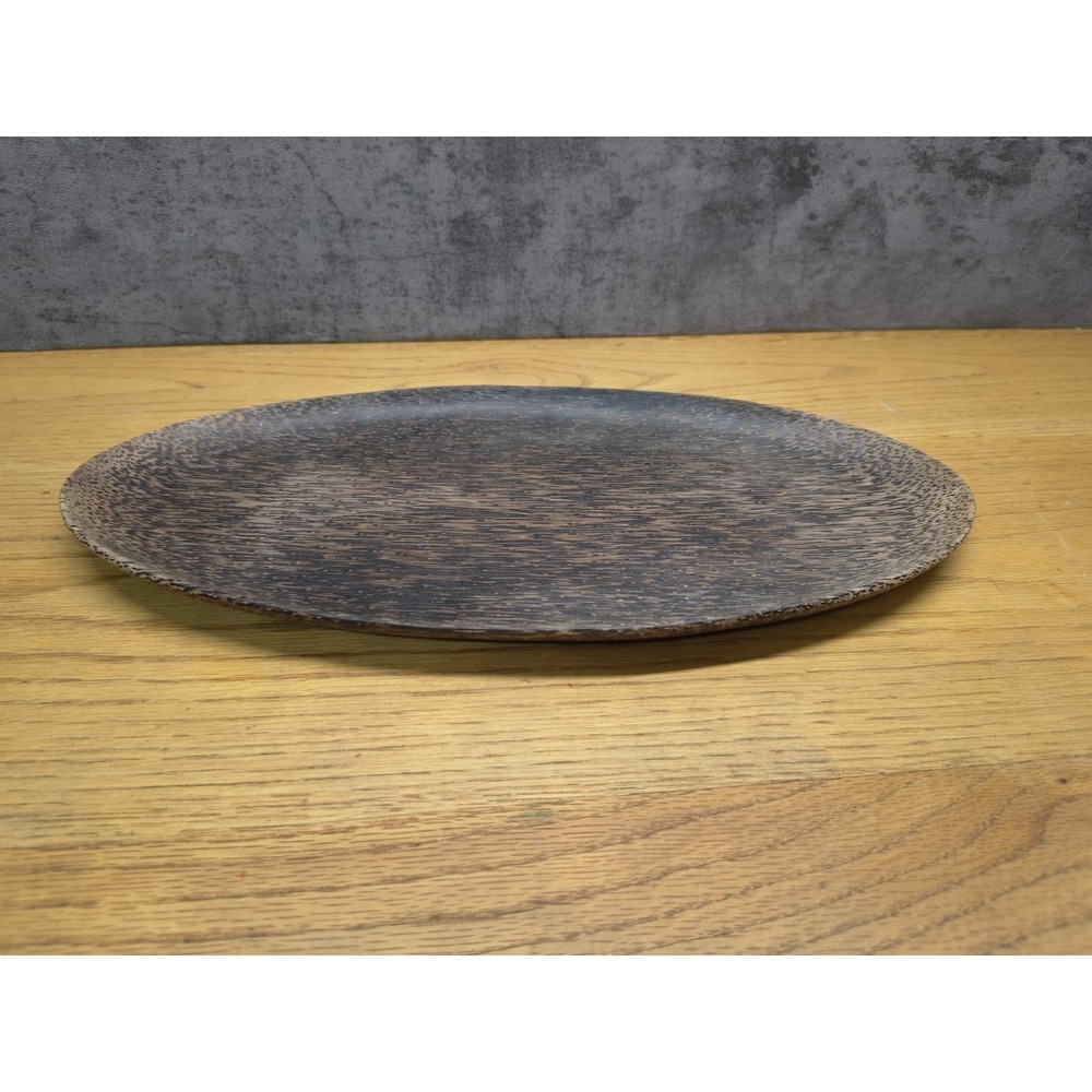 Hand Crafted Oval Coconut Wood Platter, (8" w‎ X 16" d) VVG